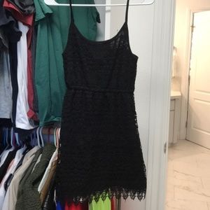 black crochet dress